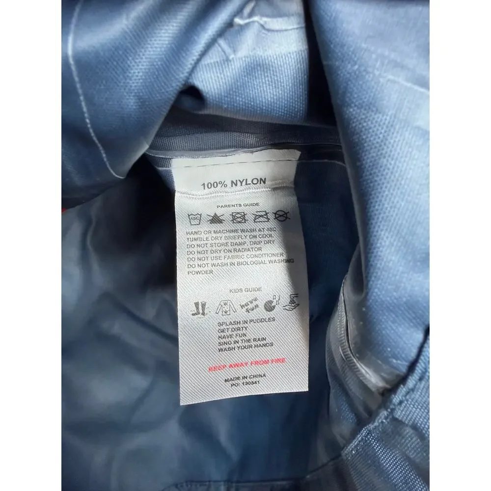 NEW Grass & Air Toddler Boy Navy Blue Rain Cheater Coat Size 5/6